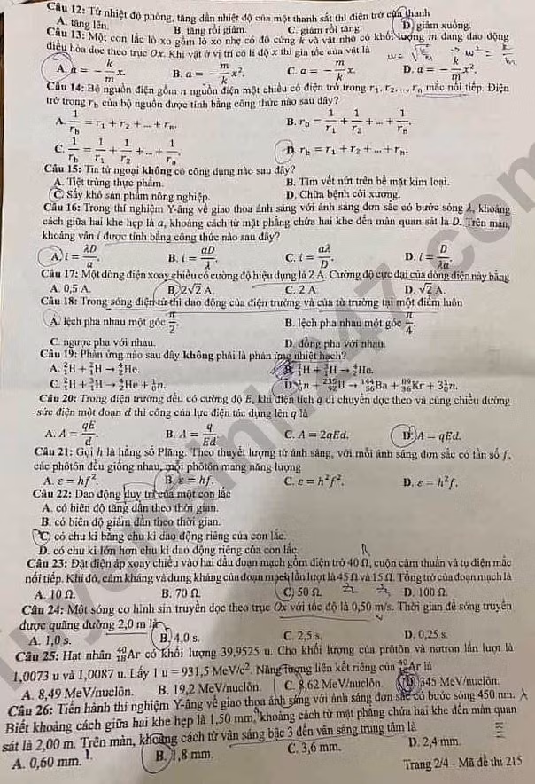 de thi tot nghiep thpt 2024 mon vat li ma de 215 hinh 2