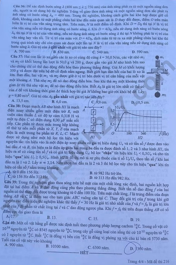 de thi tot nghiep thpt 2024 mon vat li ma de 216 hinh 4