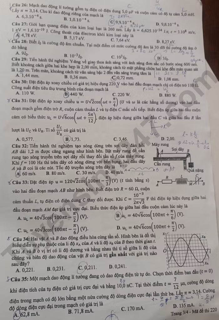 de thi tot nghiep thpt 2024 mon vat li ma de 220 hinh 3
