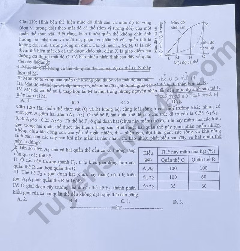 de thi tot nghiep thpt 2024 mon sinh hoc ma de 207 hinh 6