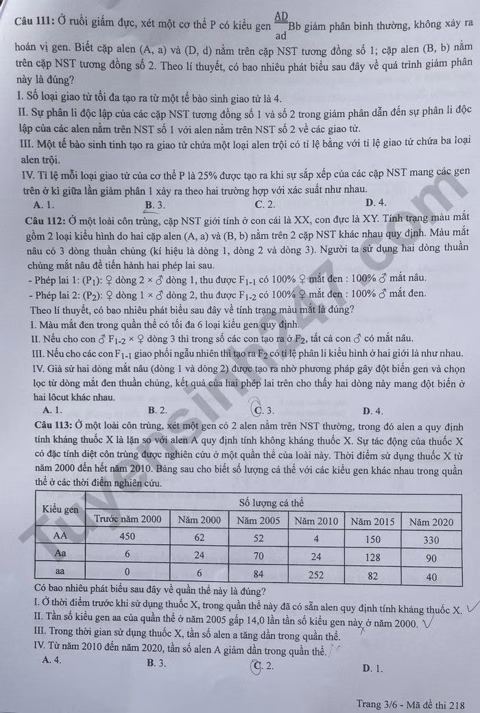 de thi tot nghiep thpt 2024 mon sinh hoc ma de 218 hinh 3