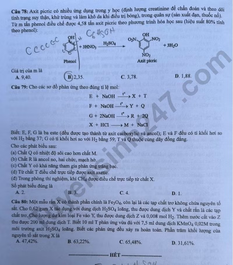 de thi tot nghiep thpt 2024 mon hoa hoc ma de 214 hinh 4