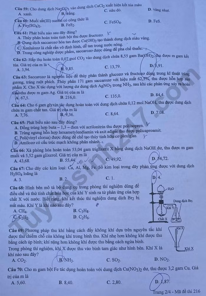 de thi tot nghiep thpt 2024 mon hoa hoc ma de 216 hinh 2
