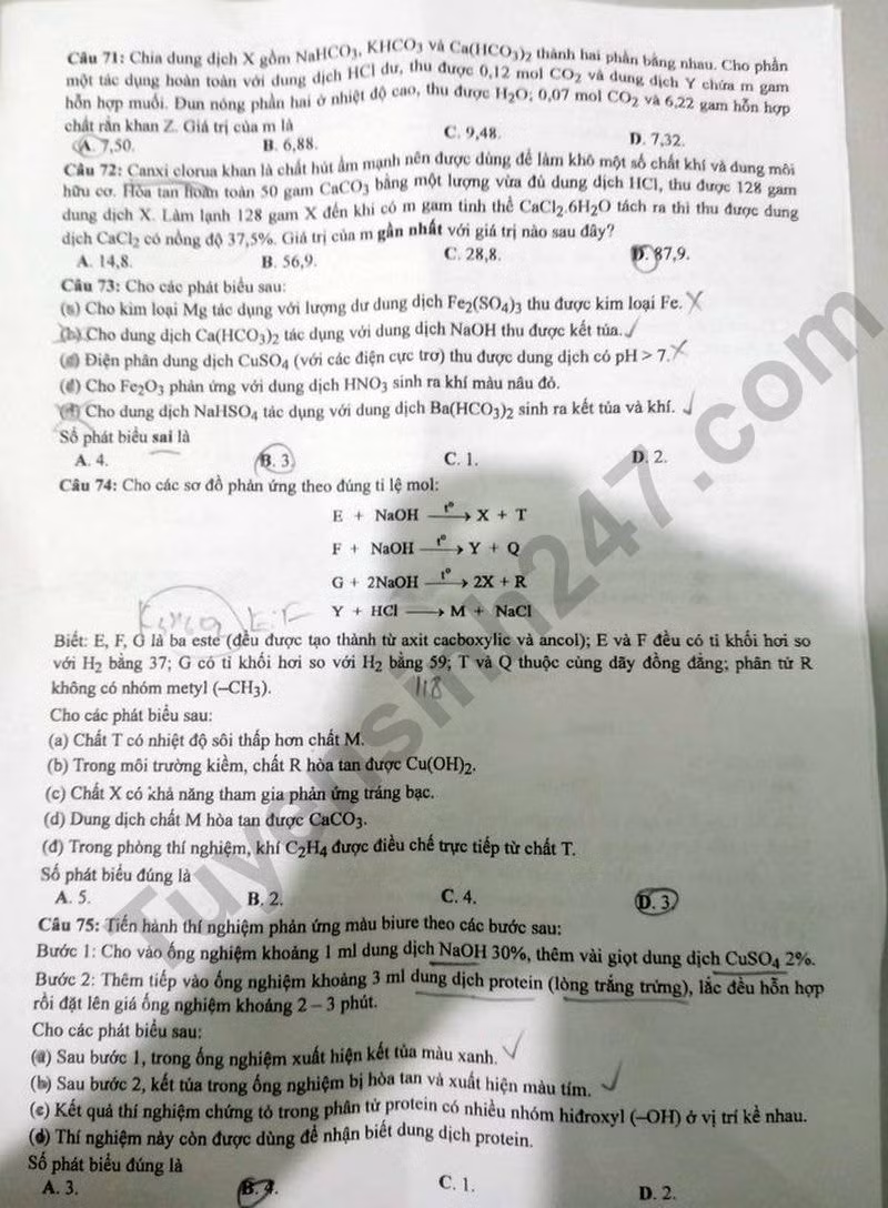 de thi tot nghiep thpt 2024 mon hoa hoc ma de 205 hinh 3