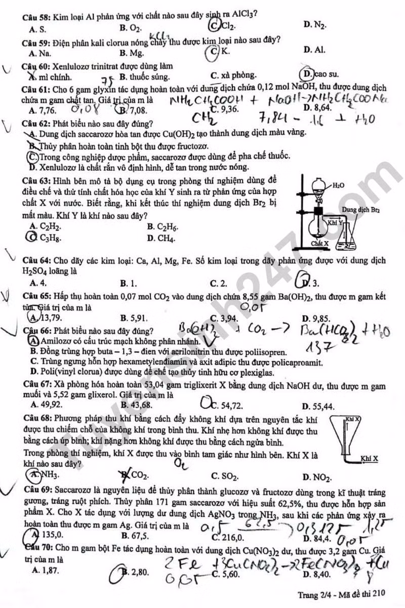 de thi tot nghiep thpt 2024 mon hoa hoc ma de 210 hinh 2