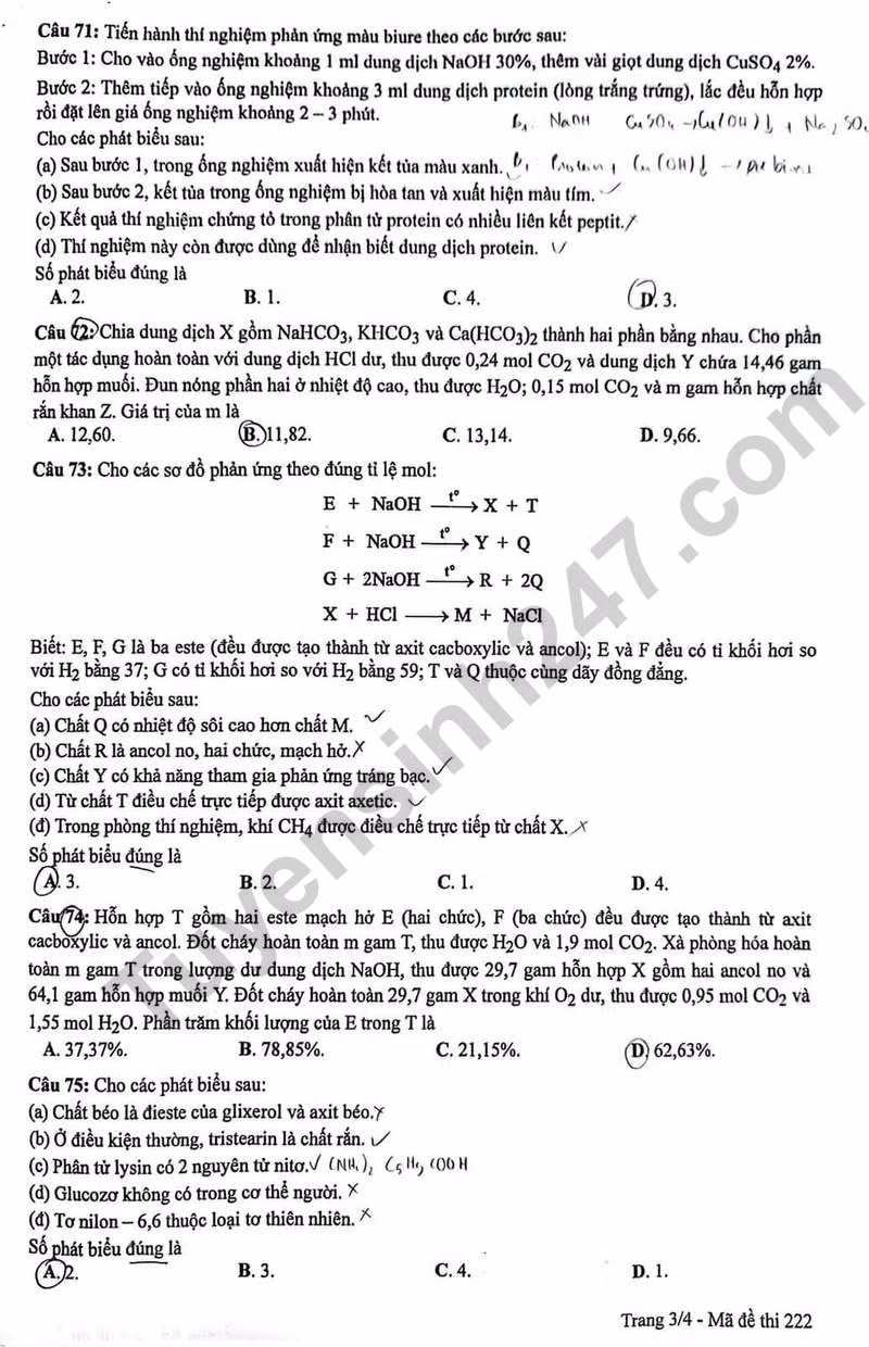 de thi tot nghiep thpt 2024 mon hoa hoc ma de 222 hinh 3