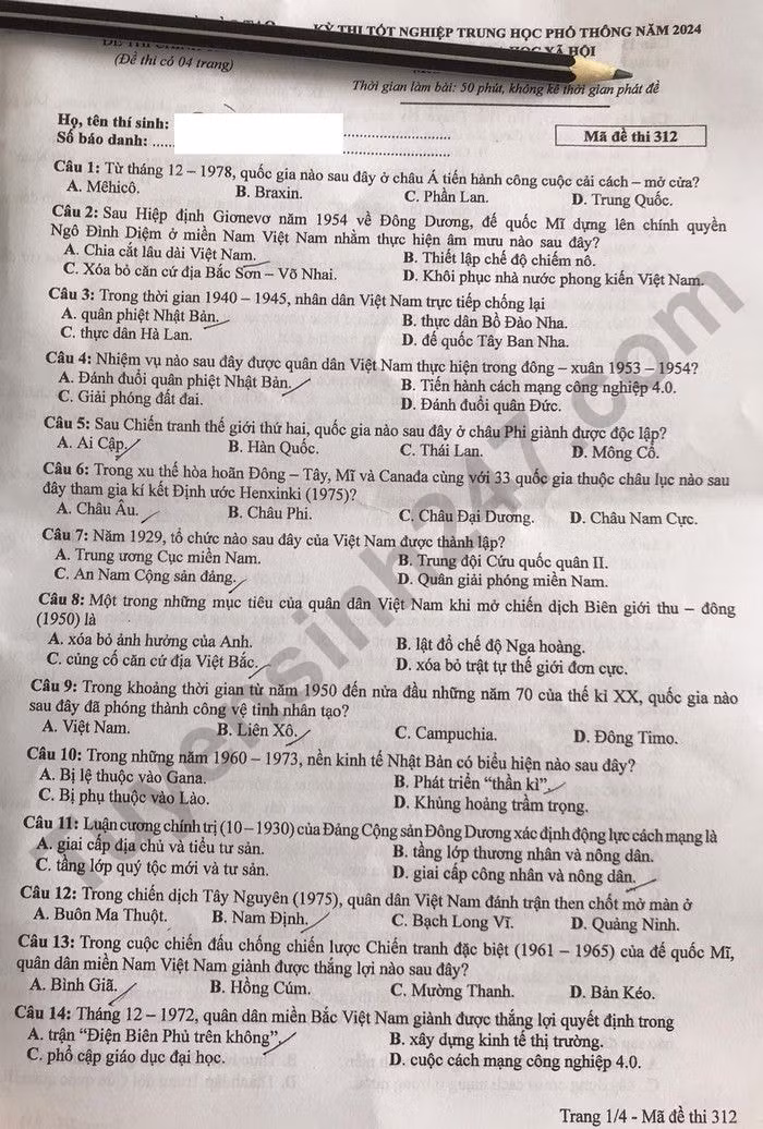 de thi tot nghiep thpt 2024 mon lich su ma de 312 hinh 1