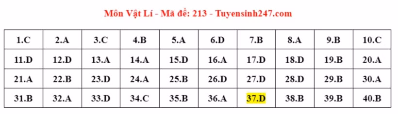 dap an de thi tot nghiep thpt 2024 mon vat li ma de 213 tham khao hinh 1