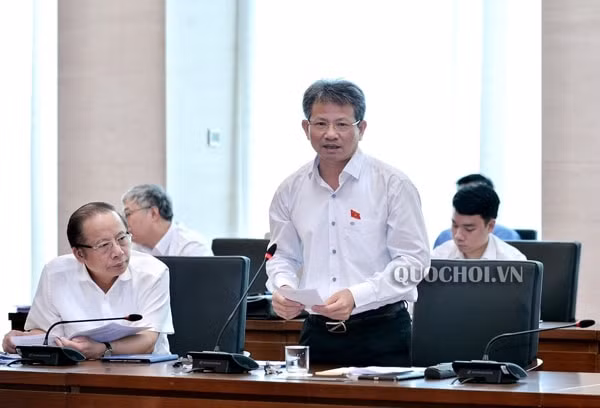 Ủy viên Thường trực Ủy ban Kinh tế Nguyễn Tiến Sinh phát biểu. Ảnh: quochoi.vn