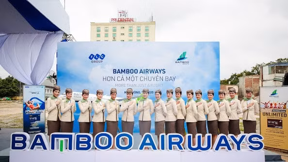 Bamboo Airways và đội ngũ tiếp viên tại sự kiện.