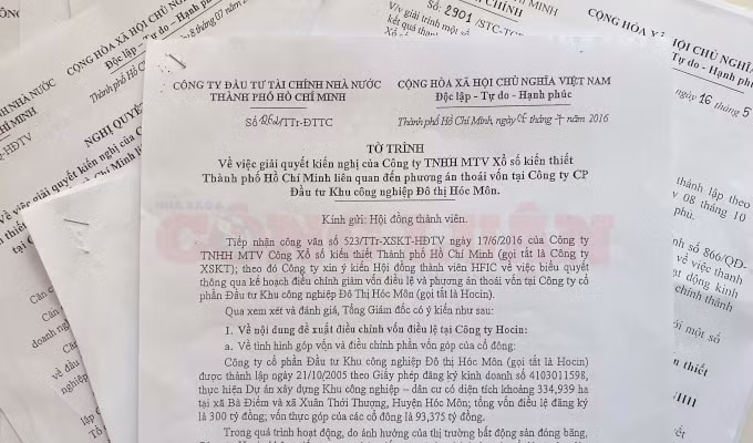 Năm 2016, HFIC đã có tờ trình gửi Hội đồng thành viên về việc giải quyết kiến nghị của Xổ số TP.HCM liên quan đến phương án thoái vốn tại Cty CP đầu tư KCN Đô thị Hóc Môn. Thế nhưng đến nay vẫn chưa thực hiện thoái vốn xong. (Ảnh - Chính Kỳ)