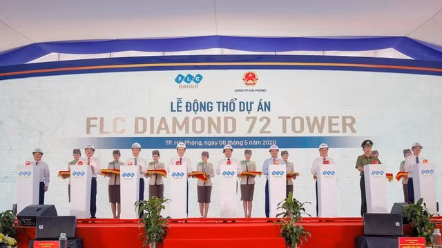 Nghi thức nhấn nút động thổ dự án FLC Diamond 72 Tower.