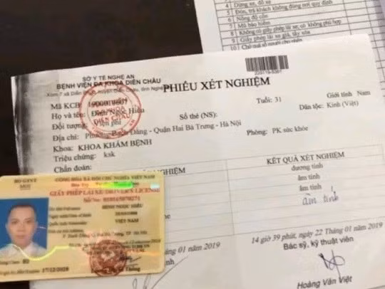 Trạm CSGT Diễn Châu phát hiện một tài xế dương tính với ma túy