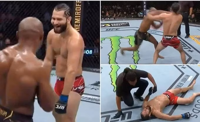 Võ sĩ Masvidal cười khiêu khích đối phương. Ảnh: internet