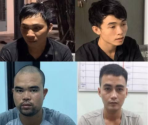 4 nghi phạm Huy, Phong, Nhí, Sơn. Ảnh: Zingnews.vn