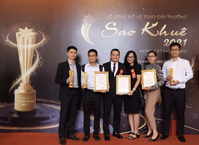 Các giải sản phẩm, giải pháp chuyển đổi số của BIDV đạt giải thưởng Sao Khuê 2021.