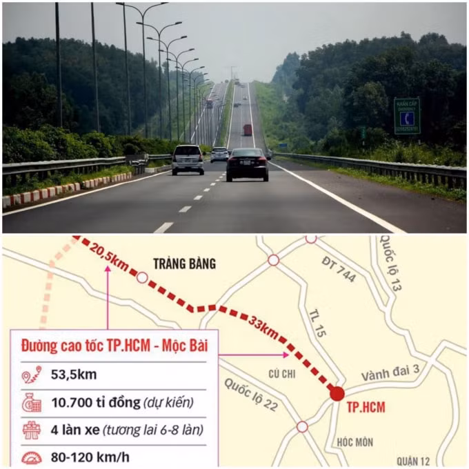 Dự án cao tốc TP. HCM - Mộc Bài đang được gấp rút triển khai.