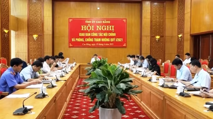 Tỉnh ủy Cao Bằng tổ chức Hội nghị giao ban công tác nội chính và phòng, chống tham nhũng quý I/2021
