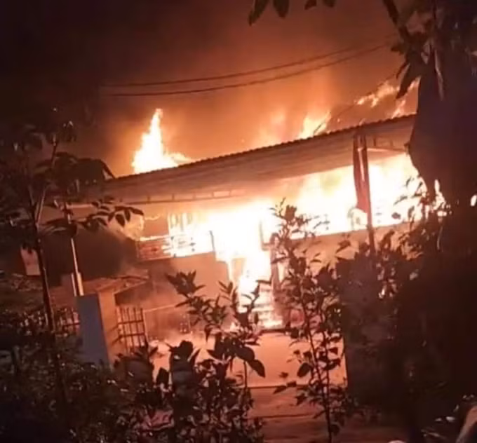 Hiện trường vụ hoả hoạn.