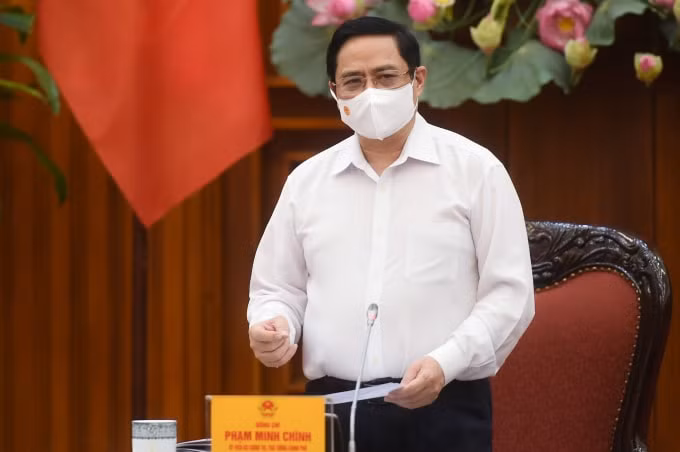 Thủ tướng Phạm Minh Chính chủ trì cuộc họp Thường trực Chính phủ về phòng, chống dịch COVID-19 diễn ra sáng 26/4.