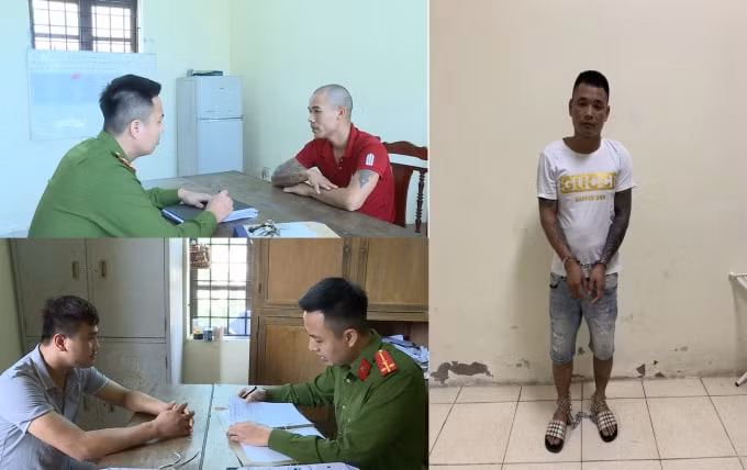 Các đối tượng tại cơ quan công an