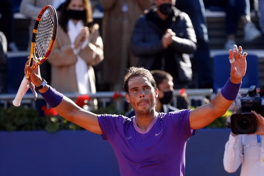 Rafael Nadal lọt vào vòng chung kết giải Barcelona Open 2021. Ảnh: AFP
