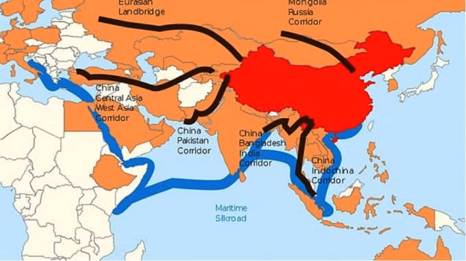 Theo Trung Quốc, Sáng kiến ​​Vành đai Con đường nhằm thúc đẩy thương mại khu vực với các dự án phát triển hàng nghìn tỷ USD ở cả đường bộ, đường biển và đường hàng không.