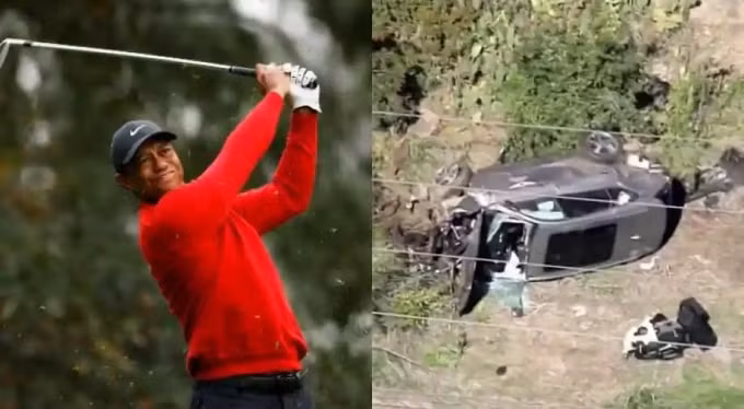 Vụ tai nạn khiến Tiger Woods nhiều khả năng phải giã từ sự nghiệp. Ảnh: internet