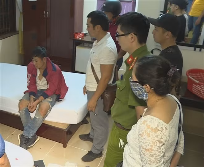Hoàng Dân Thắng khi bị bắt. Ảnh: nld.vn