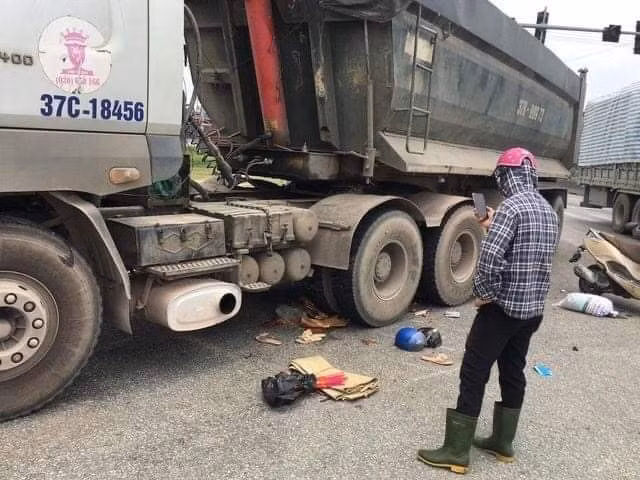 Hiện trường vụ tai nạn (ảnh CTV).