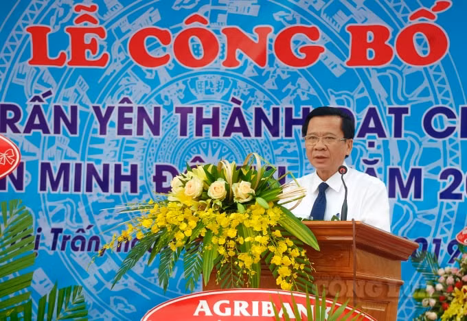 Ông Phan Văn Tuyên - Chủ tịch UBND huyện phát biểu chỉ đạo tại buổi lễ