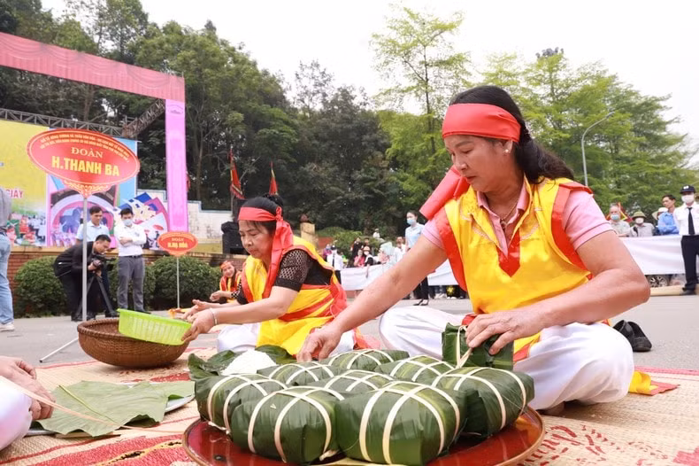 soi noi hoi thi lam banh chung banh day tai le hoi den hung 2023 hinh 2