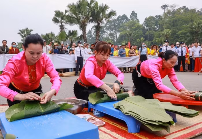 soi noi hoi thi lam banh chung banh day tai le hoi den hung 2023 hinh 3