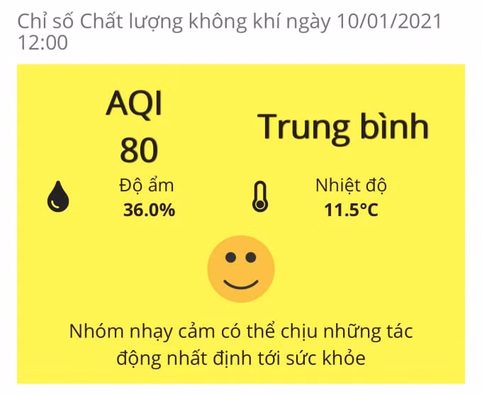 Chất lượng không khí ở Hà Nội tiếp tục ở mức trung bình. Ảnh: Dương Lâm