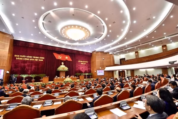 Quang cảnh phiên khai mạc Hội nghị Trung ương 15. Ảnh: VGP