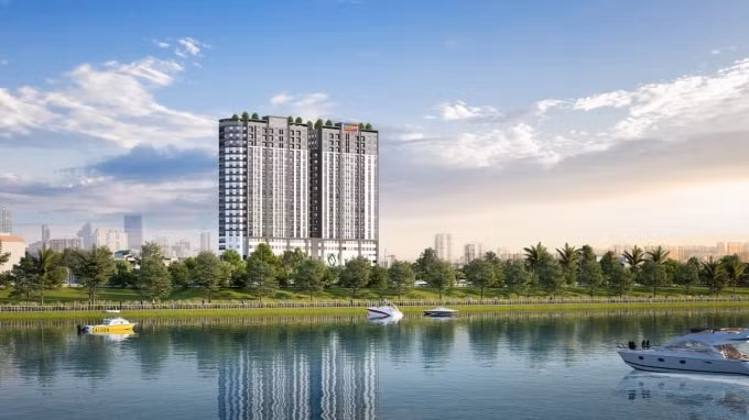 Khoảng 60% căn hộ có “tầm nhìn hướng thủy” ra sông Hồng vô cùng tuyệt đẹp