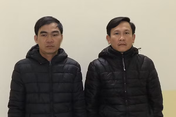 Lê Đình Đức và Đoàn Thanh Bằng bị bắt giữ. Ảnh: cand.com.vn