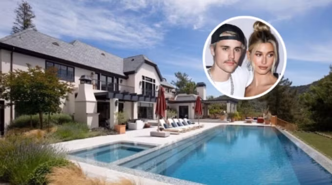 Hiện Justin Bieber và vợ sống trong căn biệt thự sang trọng trị giá 25,8 triệu USD. Ảnh nguồn: AFP