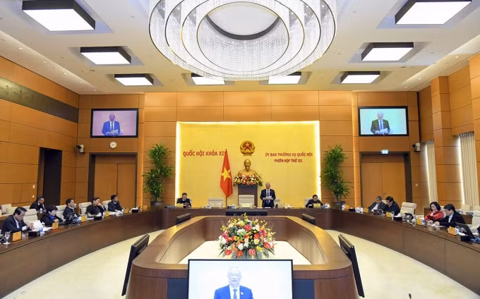 Quang cảnh phiên họp thứ 52 của Ủy ban Thường vụ Quốc hội.