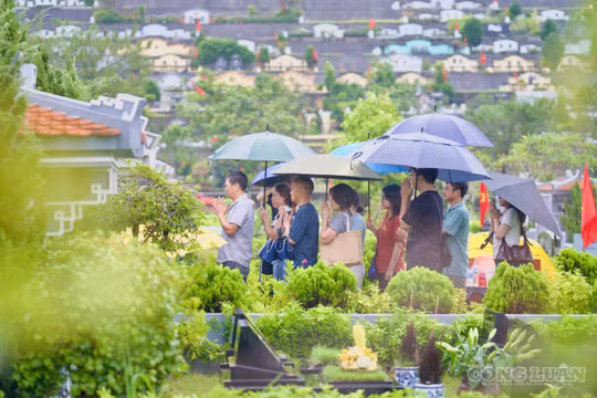 Mưa lớn, người dân vẫn vượt hàng chục km về nghĩa trang dịp lễ Vu Lan