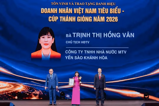 Bà Trịnh Thị Hồng Vân được vinh danh Doanh nhân Việt Nam tiêu biểu năm 2026
