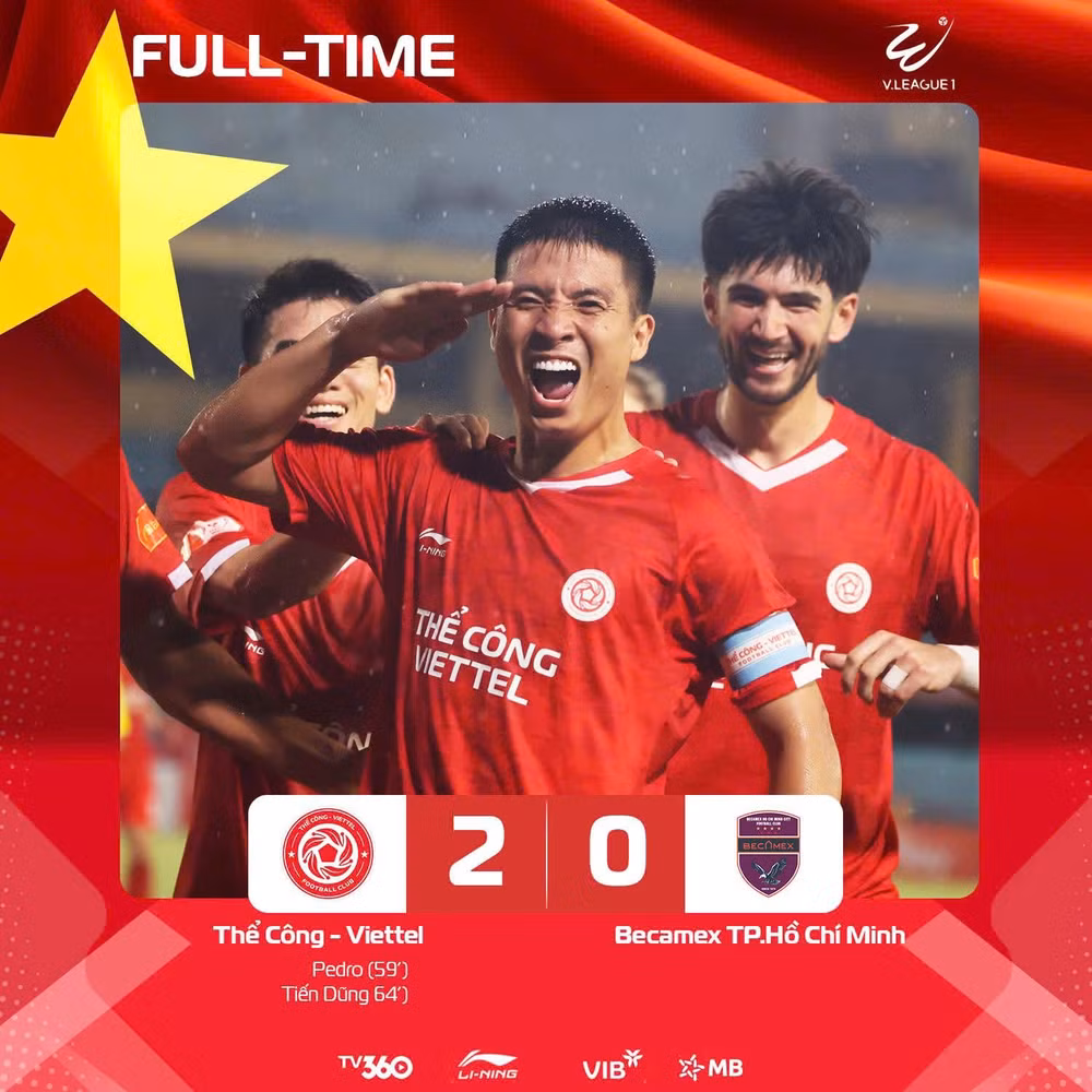 Thể Công Viettel giành chiến thắng trong trận đấu muộn ở vòng 3 Vleague 2025-2026. Ảnh: Thể Công Viettel F 