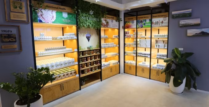 Không gian trải nghiệm đầy đủ các dòng sản phẩm mới và cao cấp nhất của Amway