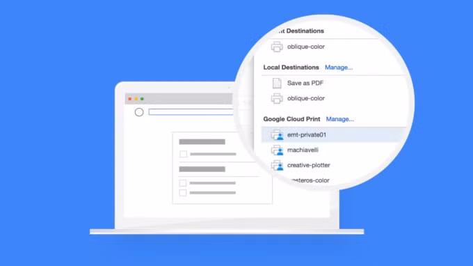 Dịch vụ Cloud Print