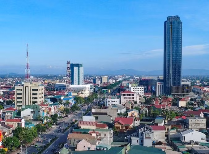 Một góc TP Hà Tĩnh. Ảnh: Nguyễn Thanh Hải