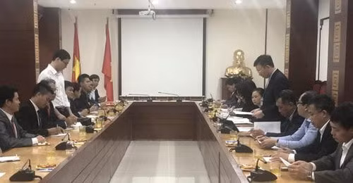 Quanh cảnh buổi tiếp đón. Ảnh: KTĐT
