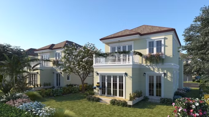 Phối cảnh Biệt thự nghỉ dưỡng tại Dự án NovaWorld Phan Thiet quy mô 1.000 ha