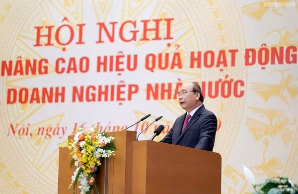 Thủ tướng Nguyễn Xuân Phúc phát biểu tại Hội nghị. Ảnh: VGP