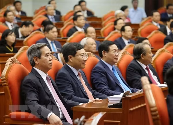 Các đại biểu dự phiên bế mạc Hội nghị Trung ương lần thứ 11. Ảnh: TTXVN