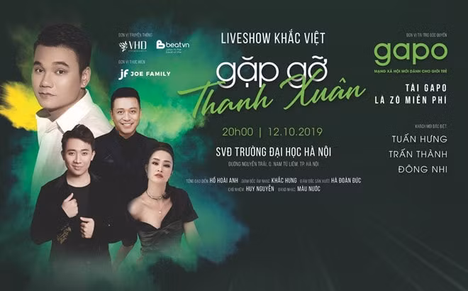 Chương trình của nam ca sỹ Khắc Việt kỷ niệm 10 năm ca hát. Ảnh: BTC